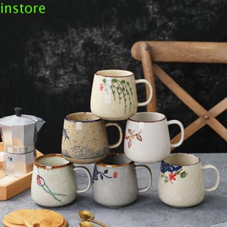 Instore แก้วกาแฟเคลือบ สไตล์ญี่ปุ่นวินเทจ 380 มล. สร้างสรรค์ นอร์ดิก ครัวเรือน ส่วนบุคคล ถ้วยน้ํา