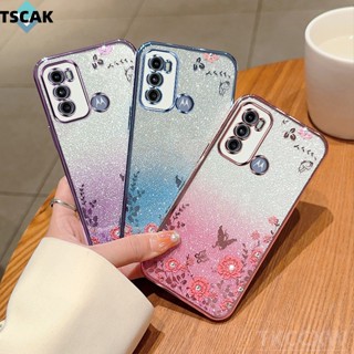 เคสโทรศัพท์มือถือ ป้องกันกล้อง ลายกลิตเตอร์ สําหรับ Moto G22 G30 G52 G60