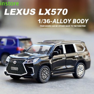 Instore ฟิกเกอร์อัลลอย 4 ประตู 1/36 Lexus Lx570 ขนาดเล็ก สําหรับตกแต่งรถยนต์ ของขวัญวันเกิด