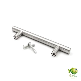 YOYO มือจับประตู ตู้ ลิ้นชัก วัสดุสแตนเลสสีขาว สไตล์นอร์ดิก มีหลายขนาด cabinet handle