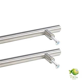 YOYO มือจับประตู ตู้ ลิ้นชัก วัสดุสแตนเลสสีขาว สไตล์นอร์ดิก มีหลายขนาด cabinet handle
