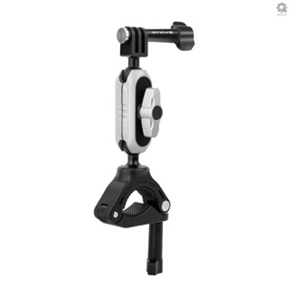 {intu} PULUZ PU862 Camera Mount Clamp Mount Bicycle Handlebar Adapter Mount Aluminum Alloy with Dual 360°Rotatable Ball Head with  Adapter Phone Clip Compatible with SJCAM GoP