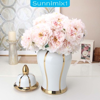 [Sunnimix1] แจกันเซรามิค กระเบื้องพอร์ซเลน ขิง เครื่องประดับ แจกัน สําหรับดอกไม้ กลาง ตกแต่งแจกัน โหลเก็บของ สําหรับห้องครัว สํานักงาน ตกแต่งโต๊ะ