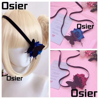 Osier1 แผ่นปิดตาคอสเพลย์ ลายดอกกุหลาบน่ารัก สไตล์โกธิค เรโทร สําหรับผู้ใหญ่ DIY