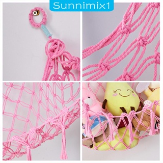 [Sunnimix1] เปลญวนตุ๊กตาสัตว์ ทรงสี่เหลี่ยม แฮนด์เมด พร้อมพู่ สําหรับแขวนตกแต่งห้องเด็ก