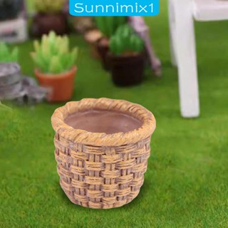 [Sunnimix1] ตะกร้าผ้าทอมือจิ๋ว สําหรับตกแต่งบ้านตุ๊กตา ของขวัญวันเกิด