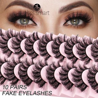 ใหม่ทอดผมขนตาปลอม Multi-Layer หนา CURLY Slim ยาวเลียนแบบ Mink Eyelashes น้ำหนักเบา TECH3