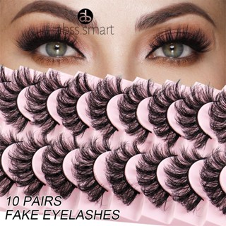 ใหม่ทอดผมขนตาปลอม Multi-Layer หนา CURLY Slim ยาวเลียนแบบ Mink Eyelashes น้ำหนักเบา TECH3