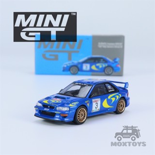 Mini GT 1:64 Impreza WRC 97 1997 Rally Sanremo Winner #3 โมเดลรถยนต์ LHD Diecast