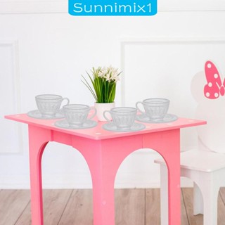 [Sunnimix1] ชุดถ้วยชาจิ๋ว สเกล 1/6 สําหรับตกแต่งบ้านตุ๊กตา 4 ชิ้น