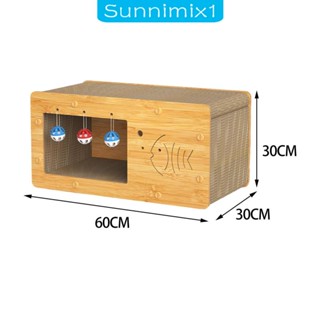 [Sunnimix1] ที่นอนแมว แบบกระดาษแข็ง พร้อมที่ขูดเล็บ สําหรับแมว