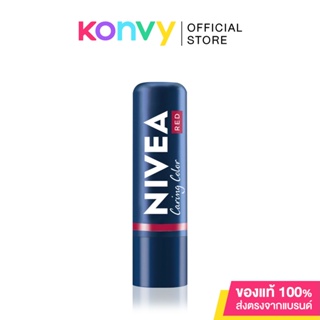 NIVEA Lip Caring Color Red 4.8g นีเวีย ลิป บำรุงริมฝีปาก.