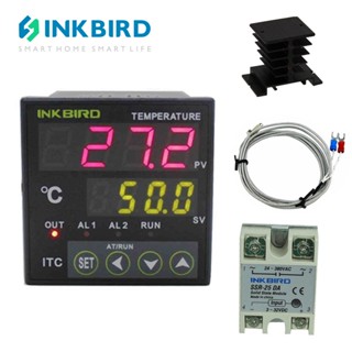 Inkbird เครื่องควบคุมอุณหภูมิดิจิทัล PID เทอร์โมสตัท เทอร์โมคัปเปิล SR25DA สีชมพู