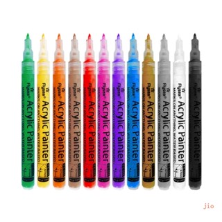 Jio ปากกาอะคริลิค กันน้ํา 12 สี สําหรับวาดภาพระบายสี