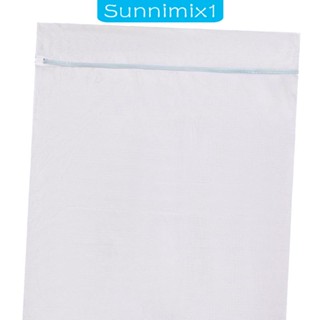 [Sunnimix1] ถุงตาข่ายซักผ้า มีซิป ขนาดใหญ่ 90x110 ซม. ใช้ซ้ําได้ สําหรับจัดเก็บเสื้อผ้า เสื้อโค้ท เครื่องนอน