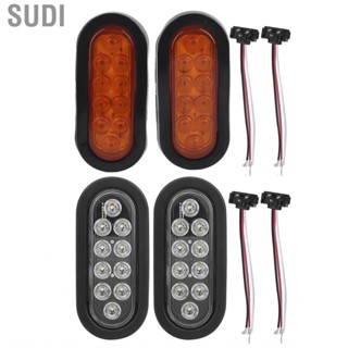 Sudi Side Marker Light  2pcs 10LED 6in Oval IP67  Tail Lamp Surface Mounted for Truck Trail