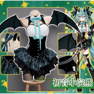 ชุดคอร์เซตคอสเพลย์ปีศาจน้อย Uwowo Vocaloid Hatsune MIKU MIKU สําหรับผู้หญิง