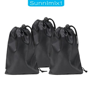 [Sunnimix1] ถุงผ้าโพลีเอสเตอร์ แบบผูกเชือก กันฝุ่น ขนาดพกพา สําหรับใส่รองเท้า 3 ชิ้น