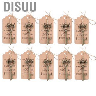 Disuu 10pcs Vintage Key Bottle Opener With Tag Card For Guest Gift Birthdays Weddin ZI