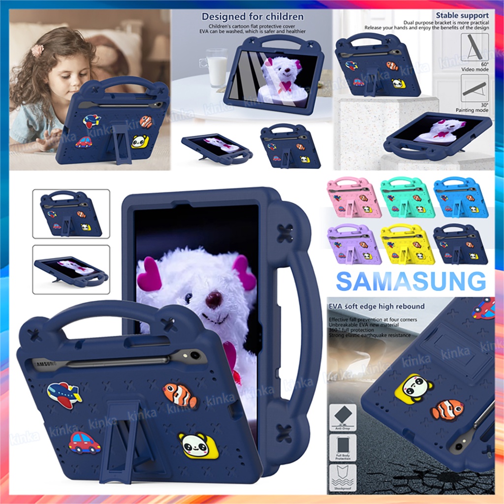 เคสแท็บเล็ต EVA ลายการ์ตูนหมี พร้อมขาตั้ง กันกระแทก สําหรับ Samsung Galaxy Tab S9 S8 S7 11.0 X710 X7