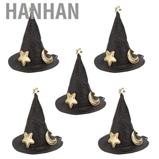 Hanhan 5pcs Mini Witch Hat Hair Pins Cute Clips Halloween New Year Christmas BG