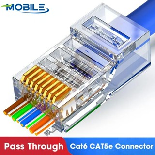  Utp ปลั๊กเชื่อมต่อสายเคเบิลอีเธอร์เน็ต ชุบทอง 8P8C RJ45 RJ45 Cat6