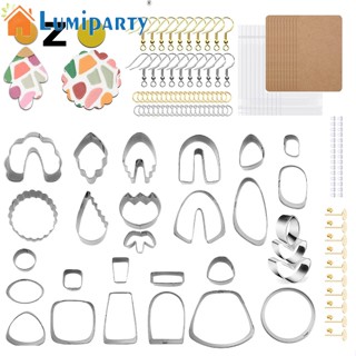 Lumiparty ชุดอุปกรณ์ตัดต่างหูดินโพลิเมอร์ สเตนเลส สําหรับทําเครื่องประดับ Diy 138 ชิ้น