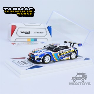 โมเดลรถยนต์ Tarmac Works 1:64 Nissan GTR R35 TRUST e-Racing Diecast ของเล่นสําหรับเด็ก