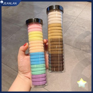 Jeanlan 20 ชิ้น / กล่อง ยางรัดผม นุ่ม เครื่องมือจัดแต่งทรงผม เด็ก ผู้ใหญ่ เด็ก เครื่องประดับผม ยางรัดผม ยืดหยุ่น