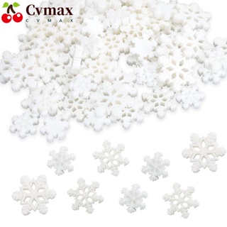 Cvmax เกล็ดหิมะ พลาสติก เรซิน กลิตเตอร์ 3 ขนาด สีขาว สําหรับทําเครื่องประดับ งานฝีมือ DIY 60 ชิ้น