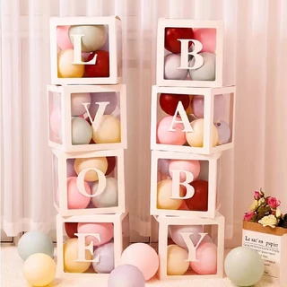 ☀️โค้ดส่งฟรี ☀️ กล่องลูกโป่งใส รูปตัวอักษร ลูกโป่ง Happy Birthday DIY สําหรับตกแต่งบ้าน งานแต่งงาน ปาร์ตี้วันเกิด