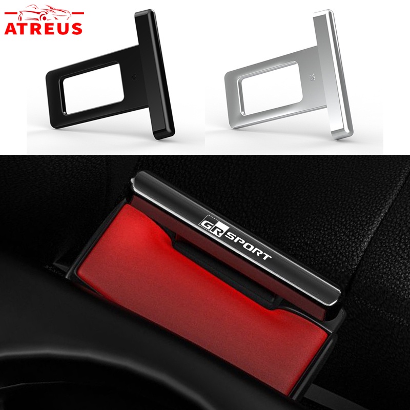1/2 ชิ้น Toyota GR หัวเข็มขัดนิรภัยรถ มินิ ล่องหน หัวเสียบเข็มขัดนิรภัย โลหะผสมสังกะสี อุปกรณ์เสริม 