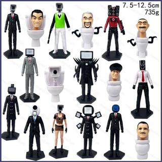 Ye โมเดลตุ๊กตาฟิกเกอร์ Skibidi Toilet Action Figure Police Toilet Titan Speaker Man TV Man ของเล่นสําหรับเด็ก 17 ชิ้น