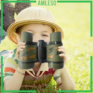 [Amleso] กล้องส่องทางไกลของเล่น กล้องโทรทรรศน์ สําหรับตั้งแคมป์ ดูนก ท่องเที่ยว