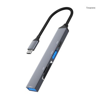 【CH*】5 In 1 อะแดปเตอร์ฮับ USB C Type-C เป็น USB C USB2 0 USB 3 0 SDTF อเนกประสงค์