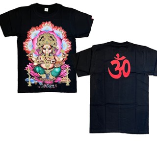 เสื้อยืดผ้าฝ้าย 2023 Thai Ganesha Phra Phikanet Elephant Graphic design Tee พระพิฆเนศพระพิฆเนศ เสื้อยืดวินเทจ ลายช้าง Un