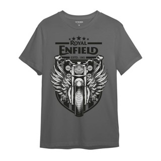 เสื้อยืดผ้าฝ้าย 2023 T-Shirtเสื้อเชิ้ต Royal ENFIELD สําหรับขี่รถจักรยานยนต์ S-5XL