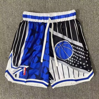กางเกงขาสั้นบาสเก็ตบอล ผ้าตาข่าย ปักลาย NBA แบบแห้งเร็ว ระบายอากาศ สองชั้น สําหรับผู้ชาย ไซซ์ S - 3XL
