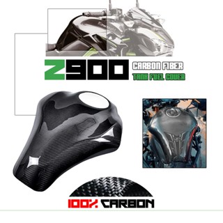 ฝาครอบถังน้ํามันเชื้อเพลิง คาร์บอนไฟเบอร์ สําหรับรถจักรยานยนต์ Kawasaki Z900 2017-2023 2021 2022 Z900SE