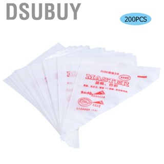 Dsubuy 200pcs Disposable Piping Bag Pastry Icing Fondant Cake  Decorating Too.