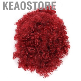 Keaostore Wavy Wig  Heat Resistant Replacement Curly Wigs Women Girl s Charming Synthetic Burgundy for Party Cosplay