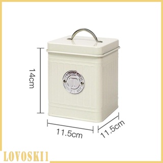 [Lovoski1] กระป๋องทรงสี่เหลี่ยม พร้อมฝาปิด สไตล์วินเทจ 1.5 ลิตร สําหรับตกแต่งห้องครัว 3 ชิ้น