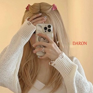 Daron กิ๊บติดผม รูปกรงเล็บหัวใจ ประดับพลอยเทียม ขนาดเล็ก สไตล์เรโทร สําหรับผู้หญิง