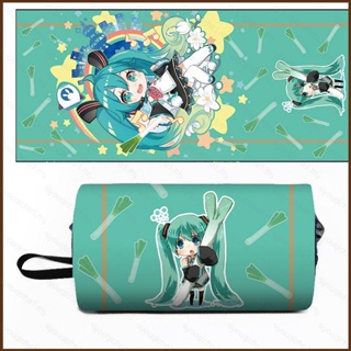 กระเป๋าดินสอ อเนกประสงค์ ขนาดใหญ่ จุของได้เยอะ ลายการ์ตูน Hatsune Miku น่ารัก สําหรับใส่เครื่องเขียนนักเรียน