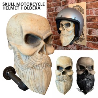 New Resin Skull Wall Mount Motorcycle Helmet Rack Storage Rack Helmet Holder