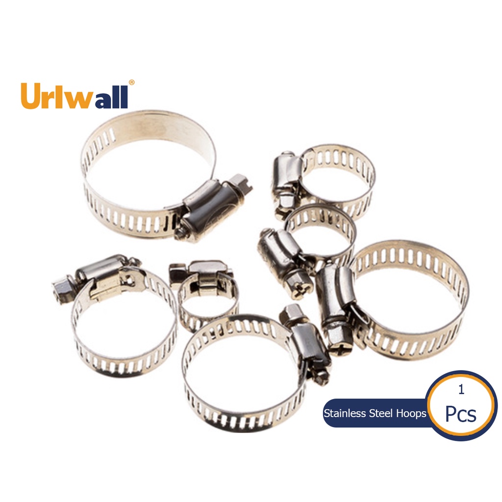 Urlwall 8-44 มม.ท่อ Clamp ปรับสแตนเลสสตีล Clamps หนอนเกียร์ท่อคลิป HoseLlock สําหรับท่อน้ําประปาท่อ Clamps – โปรปัง