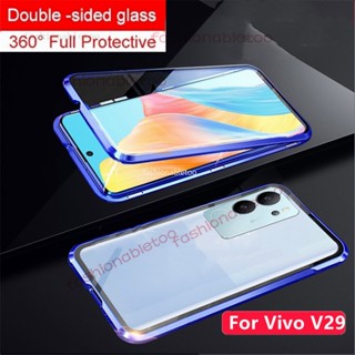 เคสโทรศัพท์มือถือกระจกนิรภัย แบบแข็ง สองด้าน กันกระแทก สําหรับ Vivo V29 Pro V 29 Lite V29pro V29lite V29E V 29 Lite V 29lite VivoV29 2023