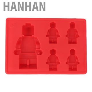 Hanhan 4+1 Ice Tray Red Household Robot Shaped  Grade Silicone Multifunctional AC