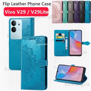 เคสโทรศัพท์มือถือหนัง กันกระแทก แบบฝาพับแม่เหล็ก พร้อมช่องใส่บัตร สําหรับ Vivo V29 Pro V 29 Lite V29pro V29lite V29E V 29 Lite V 29lite VivoV29 2023