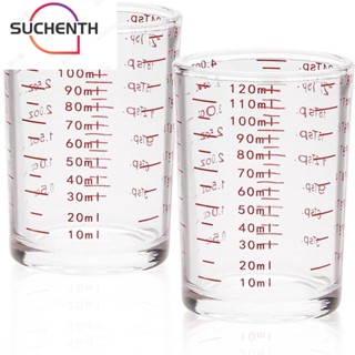 Suchenth แก้วตวงกาแฟเอสเพรสโซ่ 120 มล. ทําความสะอาดได้ สีแดง 2 ชิ้น